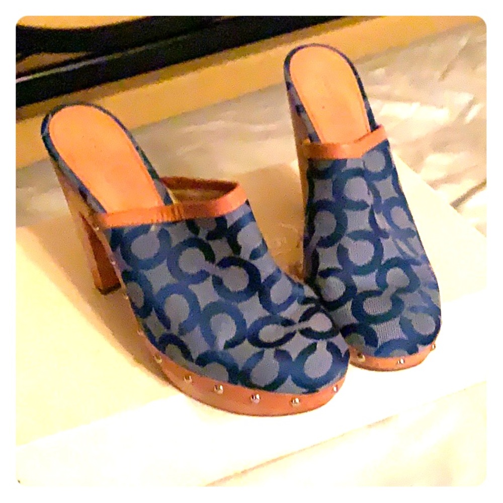 Coach studded clogs